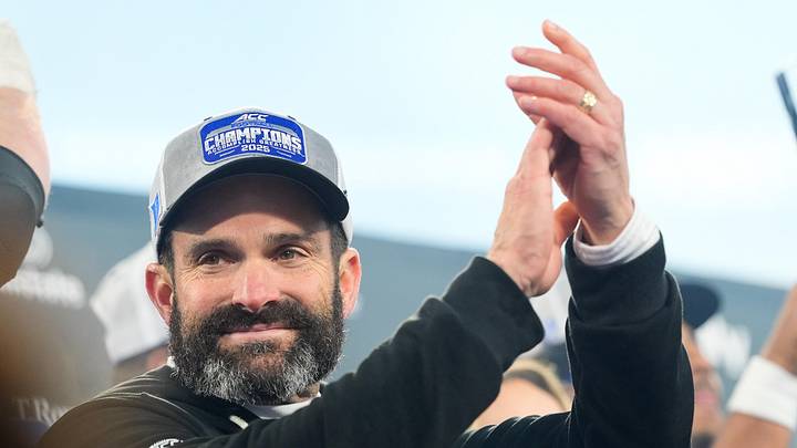 Dec 6, 2025; Charlotte, NC, USA; Duke Blue Devils head coach Manny Diaz celebrates defeating the Virginia Cavaliers during the 2025 ACC Championship game at Bank of America Stadium. Mandatory Credit: Jim Dedmon-Imagn Images Dec 6, 2025; Charlotte, NC, USA; Duke Blue Devils head coach Manny Diaz celebrates defeating the Virginia Cavaliers during the 2025 ACC Championship game at Bank of America Stadium. Mandatory Credit: Jim Dedmon-Imagn Images