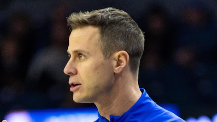 Feb 24, 2026; South Bend, Indiana, USA; Duke Blue Devils head coach Jon Scheyer claps against the Notre Dame Fighting Irish during the second half at Purcell Pavilion at the Joyce Center. Mandatory Credit: Michael Caterina-Imagn Images Feb 24, 2026; South Bend, Indiana, USA; Duke Blue Devils head coach Jon Scheyer claps against the Notre Dame Fighting Irish during the second half at Purcell Pavilion at the Joyce Center. Mandatory Credit: Michael Caterina-Imagn Images