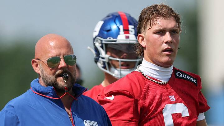 Former New York Giants head coach Brian Daboll and quarterback Jaxson Dart