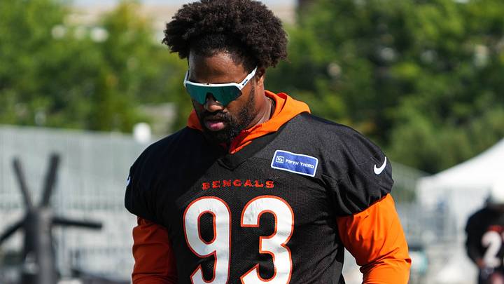 Jonathan Allen (93) during training camp day 3. The Cincinnati Bengals gather for day 3 of Training Camp on Friday July 31, 2026. Jonathan Allen (93) during training camp day 3. The Cincinnati Bengals gather for day 3 of Training Camp on Friday July 31, 2026.