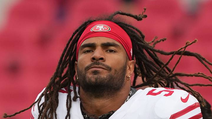 San Francisco 49ers middle linebacker Fred Warner before a game