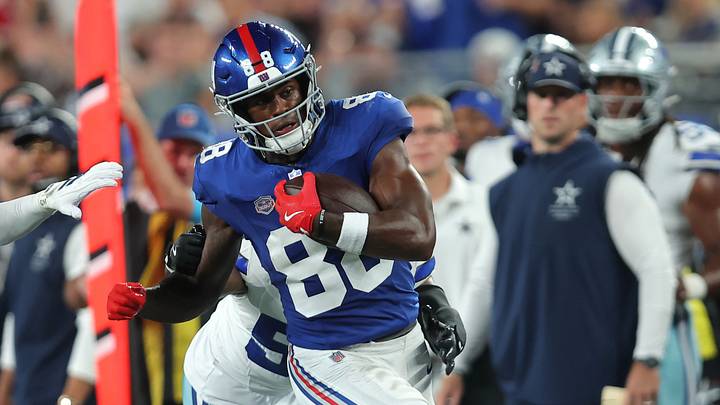 Sep 13, 2026; East Rutherford, New Jersey, USA; New York Giants wide receiver Malachi Fields (88) Sep 13, 2026; East Rutherford, New Jersey, USA; New York Giants wide receiver Malachi Fields (88)