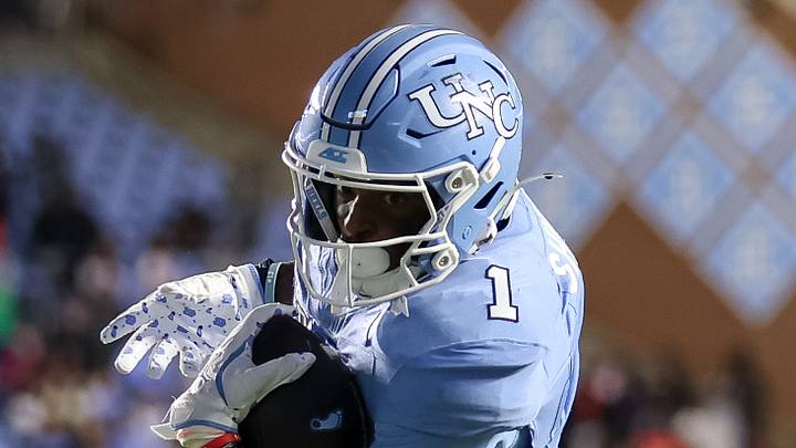 Oct 24, 2026; Chapel Hill, North Carolina, USA; North Carolina Tar Heels wide receiver Jordan Shipp (1) makes a catch against Syracuse Orange during overtime at Kenan Stadium. Mandatory Credit: Cory Knowlton-Imagn Images Oct 24, 2026; Chapel Hill, North Carolina, USA; North Carolina Tar Heels wide receiver Jordan Shipp (1) makes a catch against Syracuse Orange during overtime at Kenan Stadium. Mandatory Credit: Cory Knowlton-Imagn Images