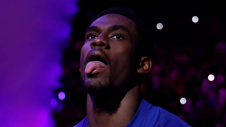 May 17, 2026; Detroit, Michigan, USA; Detroit Pistons center Jalen Duren (0) reacts before game seven of the second round of the 2026 NBA Playoffs against the Cleveland Cavaliers at Little Caesars Arena. Mandatory Credit: Rick Osentoski-Imagn Images May 17, 2026; Detroit, Michigan, USA; Detroit Pistons center Jalen Duren (0) reacts before game seven of the second round of the 2026 NBA Playoffs against the Cleveland Cavaliers at Little Caesars Arena. Mandatory Credit: Rick Osentoski-Imagn Images