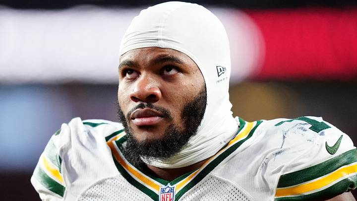 Green Bay Packers defensive end Micah Parsons walks off the field against the Denver Broncos. Green Bay Packers defensive end Micah Parsons walks off the field against the Denver Broncos.