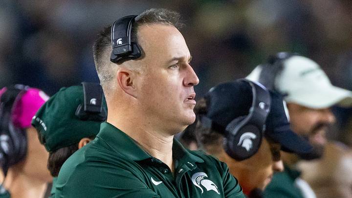 Sep 19, 2026; South Bend, Indiana, USA; Michigan State Spartans head coach Pat Fitzgerald looks on during the first half at Notre Dame Stadium. Mandatory Credit: Michael Caterina-Imagn Images Sep 19, 2026; South Bend, Indiana, USA; Michigan State Spartans head coach Pat Fitzgerald looks on during the first half at Notre Dame Stadium. Mandatory Credit: Michael Caterina-Imagn Images