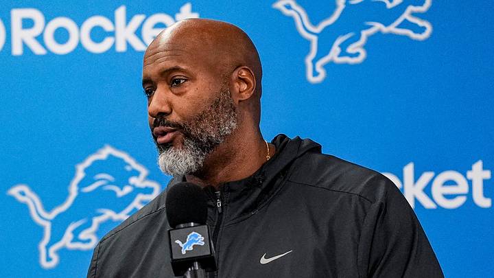 Detroit Lions executive vice president and general manager Brad Holmes speaks during media availability at Meijer Performance Center in Allen Park on Thursday, Jan. 8, 2026. Detroit Lions executive vice president and general manager Brad Holmes speaks during media availability at Meijer Performance Center in Allen Park on Thursday, Jan. 8, 2026.