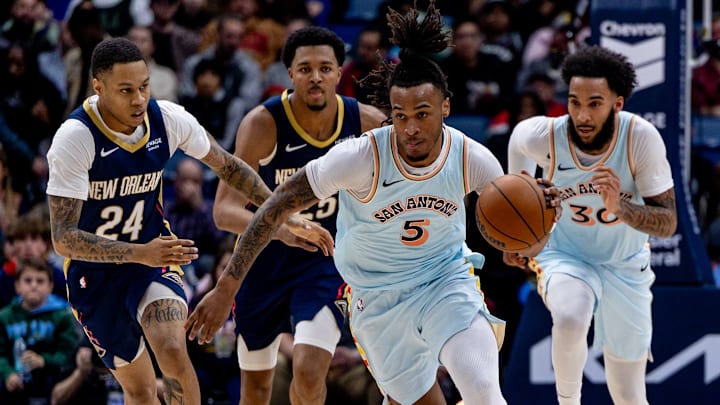 San Antonio Spurs guard Stephon Castle won Rookie of the Year last season and is expected to have a stellar sophomore campaign.