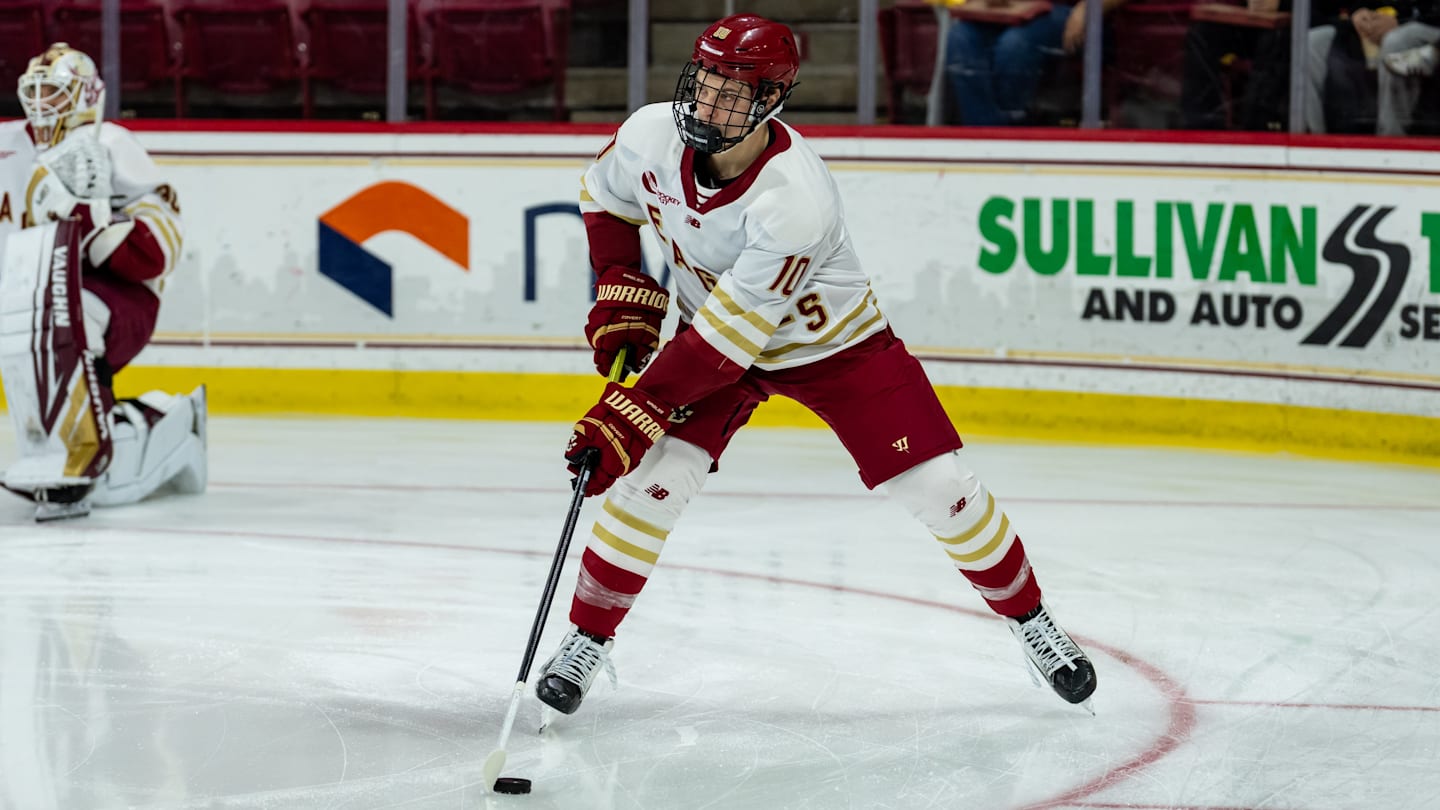 BC's James Hagens Tabbed Hockey East Scoring Champion, Earns Three Stars Award
