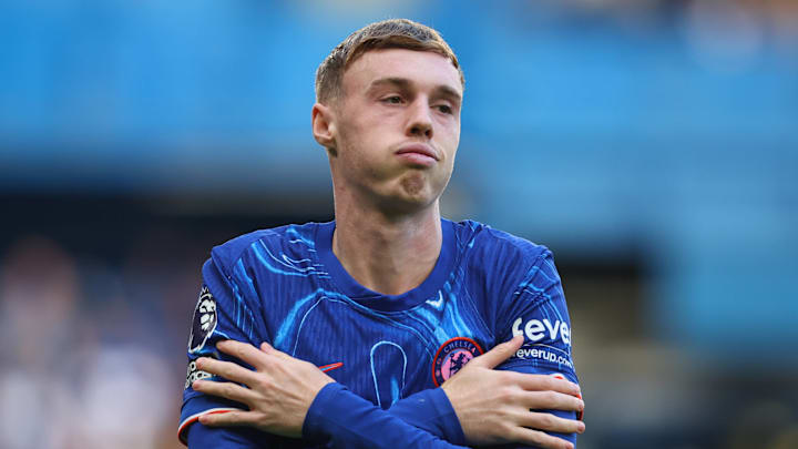Cole Palmer celebrates as he scores the winner for Chelsea against Newcastle United in the Premier League