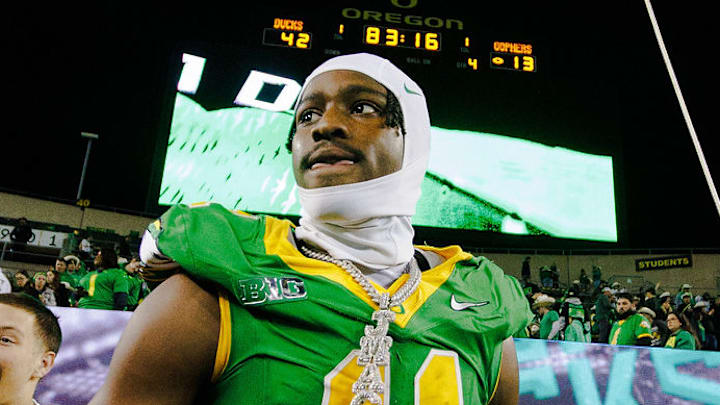 Oregon Ducks Jeremiah McClellan Dan Lanning Dante Moore evan stewart iverson hooks gatlin bair dakorien moore nil injury