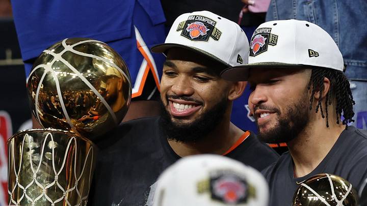 NBA Champions Karl-Anthony Towns, Jalen Brunson NBA Champions Karl-Anthony Towns, Jalen Brunson
