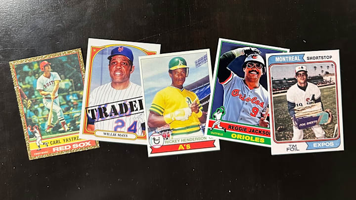 Collection of 1970s-style custom trading cards