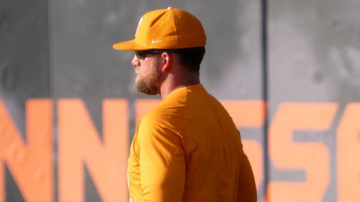 Tennessee assistant baseball coach Josh Elander during a scrimmage on October 21, 2025, in Knoxville, Tenn. Tennessee assistant baseball coach Josh Elander during a scrimmage on October 21, 2025, in Knoxville, Tenn.