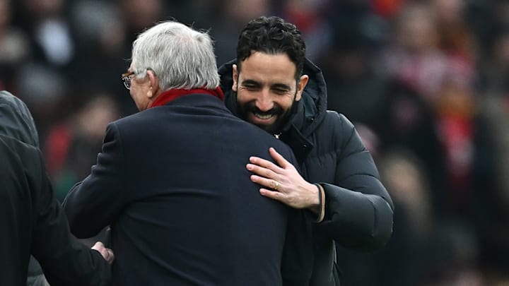 Ruben Amorim speaks with Sir Alex Ferguson Ruben Amorim speaks with Sir Alex Ferguson