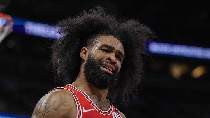 Mar 6, 2025; Orlando, Florida, USA; Chicago Bulls guard Coby White (0) reacts after a play against the Orlando Magic in the third quarter at Kia Center. Mandatory Credit: Nathan Ray Seebeck-Imagn Images Mar 6, 2025; Orlando, Florida, USA; Chicago Bulls guard Coby White (0) reacts after a play against the Orlando Magic in the third quarter at Kia Center. Mandatory Credit: Nathan Ray Seebeck-Imagn Images