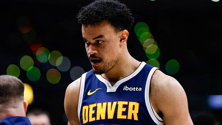 Apr 27, 2026; Denver, Colorado, USA; Denver Nuggets forward Spencer Jones (21) in the third quarter against the Minnesota Timberwolves during game five of the first round of the 2026 NBA Playoffs at Ball Arena. Mandatory Credit: Isaiah J. Downing-Imagn Images Apr 27, 2026; Denver, Colorado, USA; Denver Nuggets forward Spencer Jones (21) in the third quarter against the Minnesota Timberwolves during game five of the first round of the 2026 NBA Playoffs at Ball Arena. Mandatory Credit: Isaiah J. Downing-Imagn Images
