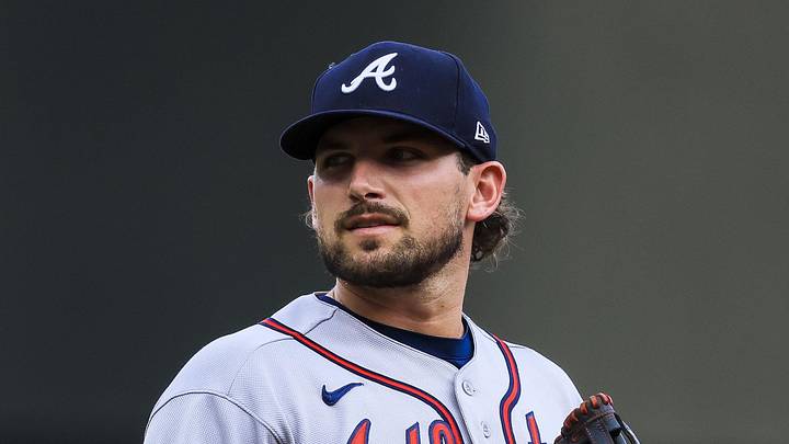 May 29, 2026; Cincinnati, Ohio, USA; Atlanta Braves third baseman Austin Riley (27) stands on the field during the second inning against the Cincinnati Reds at Great American Ball Park. Mandatory Credit: Katie Stratman-Imagn Images