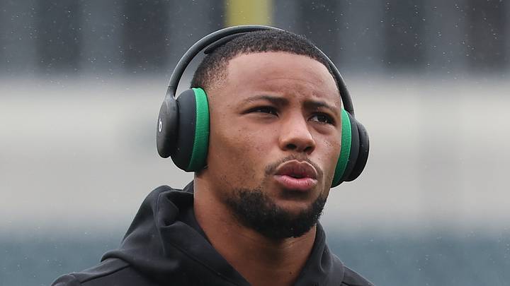 Philadelphia Eagles running back Saquon Barkley before a game