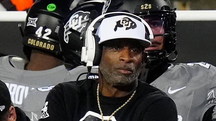 Colorado Buffaloes head coach Deion Sanders on the sidelines in the second quarter against the Arizona Wildcats at Folsom Field. Mandatory Credit: Ron Chenoy-Imagn Images Colorado Buffaloes head coach Deion Sanders on the sidelines in the second quarter against the Arizona Wildcats at Folsom Field. Mandatory Credit: Ron Chenoy-Imagn Images