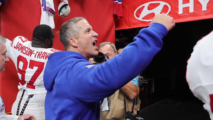 New York Giants head coach John Harbaugh