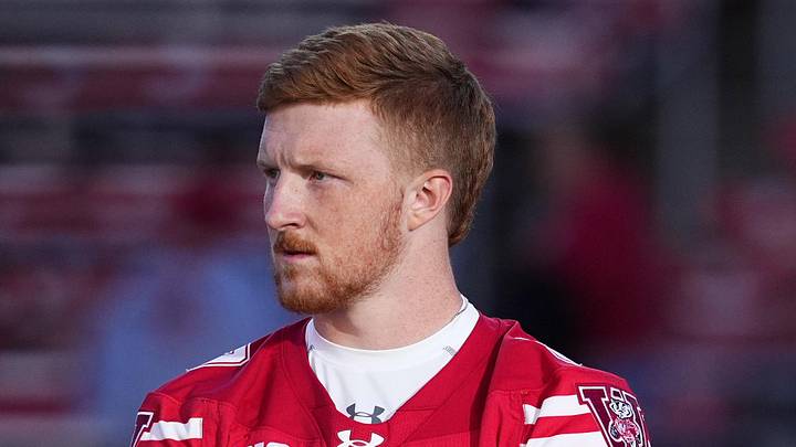 Oct 11, 2025; Madison, Wisconsin, USA; Wisconsin Badgers quarterback Billy Edwards Jr. (9) watches pre-game warmups at Camp Randall Stadium. Mandatory Credit: Ross Harried-Imagn Images Oct 11, 2025; Madison, Wisconsin, USA; Wisconsin Badgers quarterback Billy Edwards Jr. (9) watches pre-game warmups at Camp Randall Stadium. Mandatory Credit: Ross Harried-Imagn Images