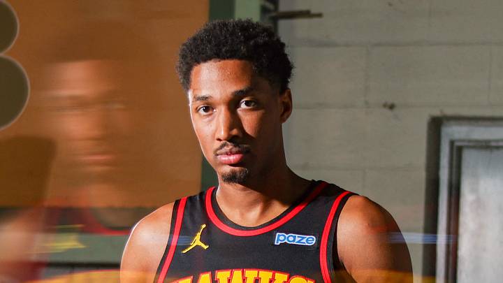 Atlanta Hawks guard Aaron Wiggins (2) poses for a photo at media day on September 28, 2026. Atlanta Hawks guard Aaron Wiggins (2) poses for a photo at media day on September 28, 2026.