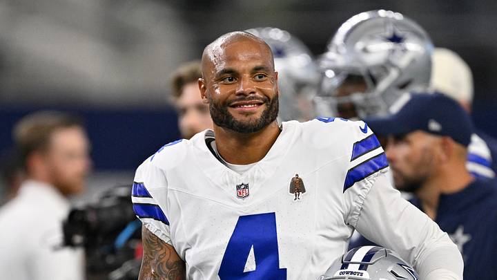 Dallas Cowboys quarterback Dak Prescott looks on before the game against the New Orleans Saints. Dallas Cowboys quarterback Dak Prescott looks on before the game against the New Orleans Saints.