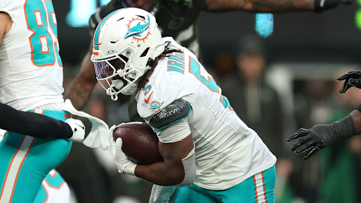 Miami Dolphins running back Jaylen Wright