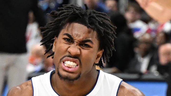 Jan 1, 2025; Detroit, Michigan, USA;  Detroit Pistons guard Jaden Ivey (23): Lon Horwedel-Imagn Images