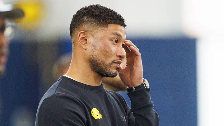Head coach Marcus Freeman during Notre Dame football's Pro Day at Irish Athletic Center on Tuesday, March 24, 2026, in South Bend.