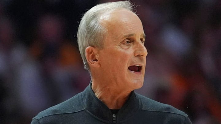 Tennessee coach Rick Barnes during a NCAA basketball game between Tennessee and Texas A&M at Thompson-Boling Arena at Food City Center in Knoxville, Tenn., on Jan. 13, 2026.