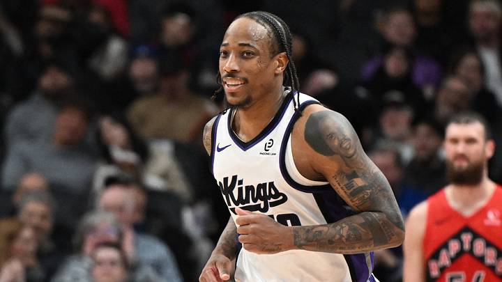 Sacramento Kings forward DeMar DeRozan (10) runs back (Mandatory Credit: Dan Hamilton-Imagn Images)
