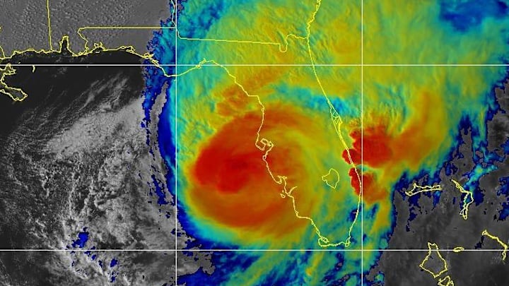 Satellite image of Hurricane Milton as of 5 p.m., Oct. 9, 2024.