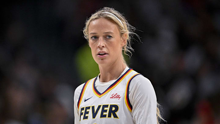 Indiana Fever guard Sophie Cunningham (8) in action.