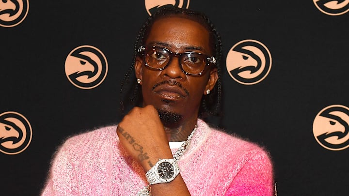 Celebrities Attend Philadelphia 76ers v Atlanta Hawks