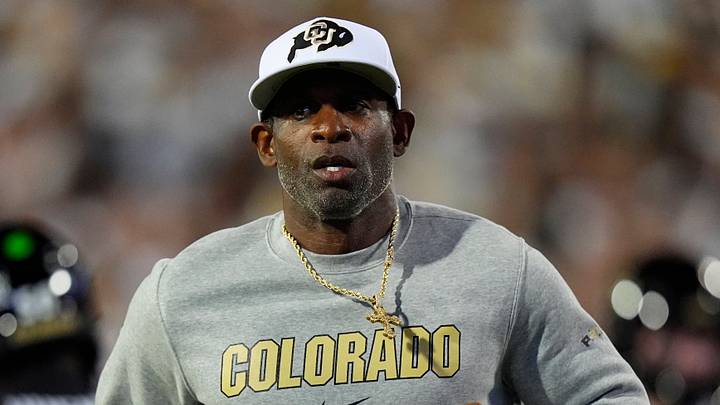Colorado Buffaloes head coach Deion Sanders before the game against the Wyoming Cowboys at Folsom Field. Mandatory Credit: Ron Chenoy-Imagn Images Colorado Buffaloes head coach Deion Sanders before the game against the Wyoming Cowboys at Folsom Field. Mandatory Credit: Ron Chenoy-Imagn Images