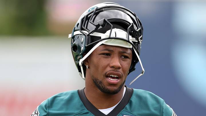 Philadelphia Eagles running back Saquon Barkley (26) during training camp Philadelphia Eagles running back Saquon Barkley (26) during training camp