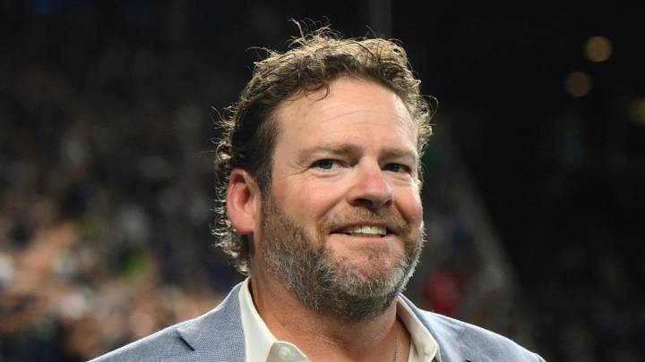 John Schneider after the Seahawks defeated the New England Patriots. John Schneider after the Seahawks defeated the New England Patriots.