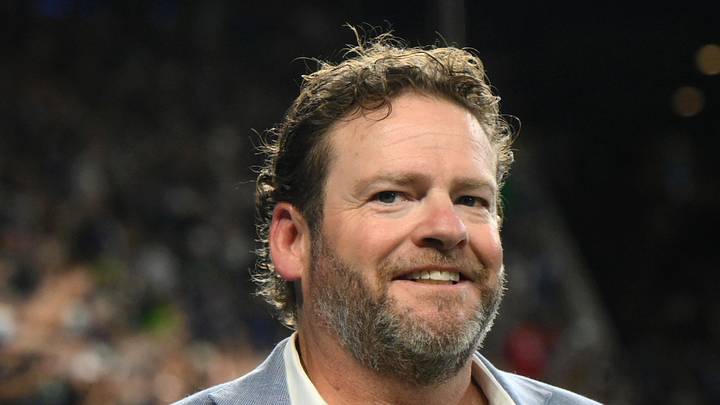 John Schneider after the Seahawks defeated the New England Patriots. John Schneider after the Seahawks defeated the New England Patriots.