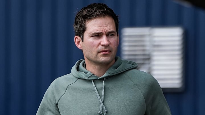 Detroit Tigers president of baseball operation Scott Harris during spring training at TigerTown in Lakeland, Fla. on Sunday, Feb. 16, 2025.