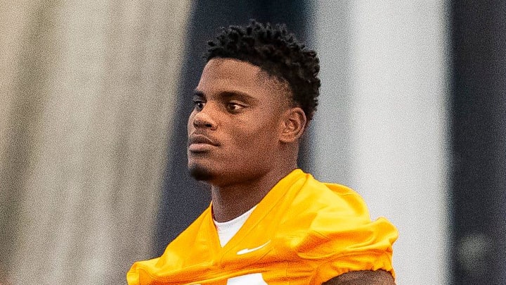 Tennessee defensive back Boo Carter (23) during Vols' football's first day of fall camp in Knoxville on July 30, 2025. Tennessee defensive back Boo Carter (23) during Vols' football's first day of fall camp in Knoxville on July 30, 2025.
