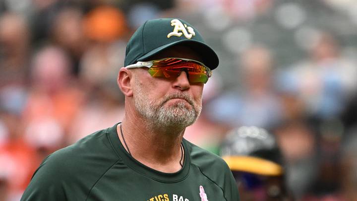 May 10, 2026; Baltimore, Maryland, USA; Athletics manager Mark Kotsay walks back the dugout against the Baltimore Orioles during the seventh inning at Oriole Park at Camden Yards. Mandatory Credit: Rafael Suanes-Imagn Images May 10, 2026; Baltimore, Maryland, USA; Athletics manager Mark Kotsay walks back the dugout against the Baltimore Orioles during the seventh inning at Oriole Park at Camden Yards. Mandatory Credit: Rafael Suanes-Imagn Images