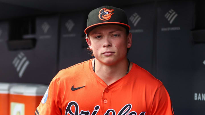 Sep 27, 2025; Bronx, New York, USA;  Baltimore Orioles second baseman Jackson Holliday (7) at Yankee Stadium. Mandatory Credit: Wendell Cruz-Imagn Images