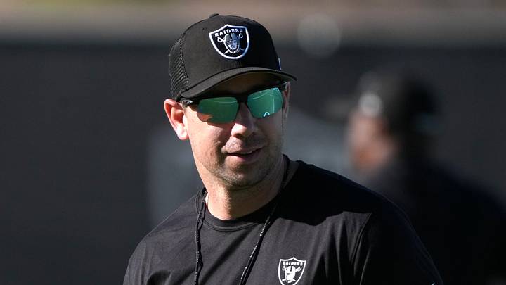 Las Vegas Raiders coach Klint Kubiak during organized team activities.