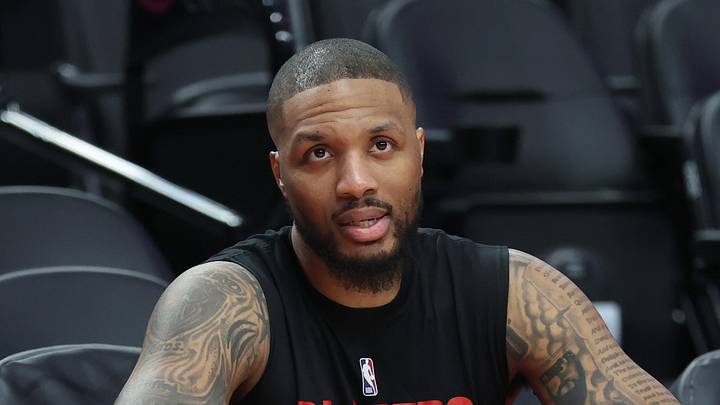 Apr 10, 2026; Portland, Oregon, USA; Portland Trail Blazers guard Damian Lillard (0) watches his teammates during warm ups before the Trail Blazers play against the LA Clippers at Moda Center. Mandatory Credit: Jaime Valdez-Imagn Images Apr 10, 2026; Portland, Oregon, USA; Portland Trail Blazers guard Damian Lillard (0) watches his teammates during warm ups before the Trail Blazers play against the LA Clippers at Moda Center. Mandatory Credit: Jaime Valdez-Imagn Images