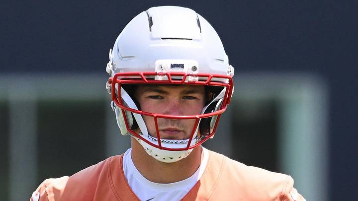 Jun 2, 2026; Foxborough, MA, USA; New England Patriots quarterback Drake Maye (10) looks on during the team's OTA at Gillette Stadium. Mandatory Credit: Eric Canha-Imagn Images Jun 2, 2026; Foxborough, MA, USA; New England Patriots quarterback Drake Maye (10) looks on during the team's OTA at Gillette Stadium. Mandatory Credit: Eric Canha-Imagn Images