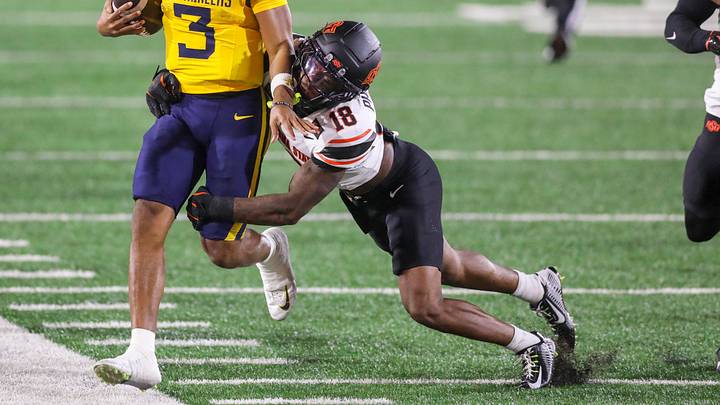 Oklahoma State Cowboys safety Mose Phillips III. Oklahoma State Cowboys safety Mose Phillips III.