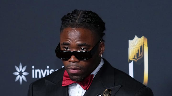 Indianapolis Colts cornerback Kenny Moore poses on the NFL Honors Red Carpet