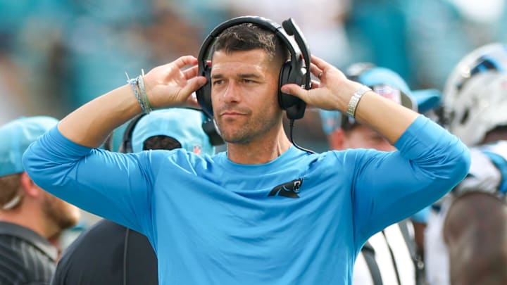 Carolina Panthers head coach Dave Canales